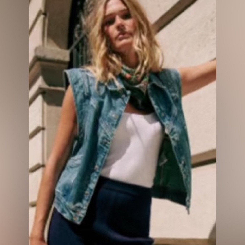 Sezane Tim Jacket Bleu Snow - Size M